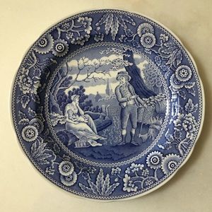 Spode Blue Room Collection Woodman Series Botanical Plate 1816.